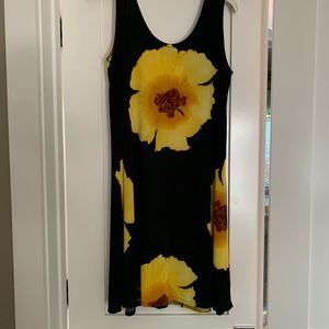 Sundress or coverup - yellow flowers